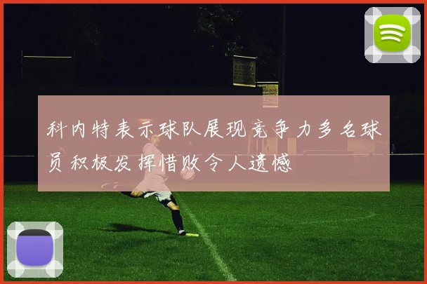 科内特表示球队展现竞争力多名球员积极发挥惜败令人遗憾
